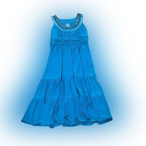 Jones New York Blue Sleeveless Dress